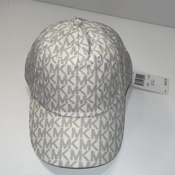 Michael Kors Signature MK Logo Baseball Cap Hat, White One Size.NWT - Picture 3 of 8